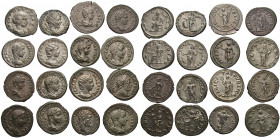 ROMAN IMPERIAL. 3rd century AD. (Silver, 48.48 g). A lot of Sixteen (16) denarii of the Severan period. Includes coins of Septimius Severus (2), Carac...