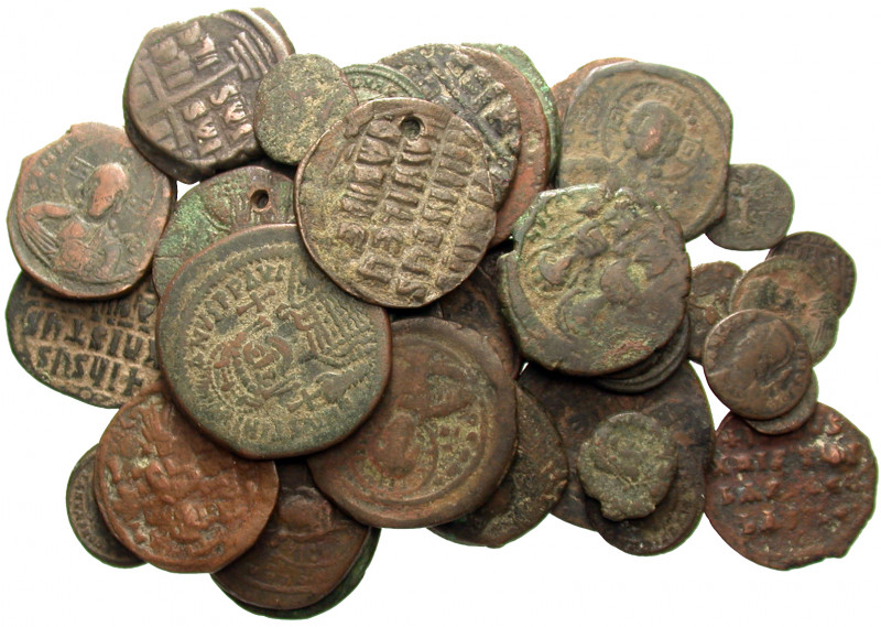 ROMAN IMPERIAL & BYZANTINE. 3rd-11th century. (Bronze, 292.94 g). A lot of Forty...