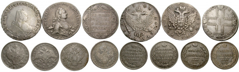 WORLD, Russia. 18th-19th centuries. (Mixed metals, 109.69 g). A lot of Seven (7)...