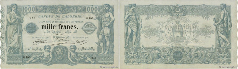 Country : ALGERIA 
Face Value : 1000 Francs  
Date : 05 mai 1924 
Period/Provinc...