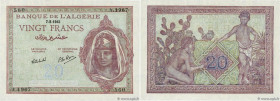 Country : ALGERIA 
Face Value : 20 Francs  
Date : 07 mai 1945 
Period/Province/Bank : Banque de l'Algérie 
Catalogue reference : P.92b 
Alphabet - si...