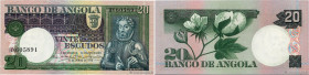 Country : ANGOLA 
Face Value : 20 Escudos  
Date : 10 juin 1973 
Period/Province/Bank : Banco de Angola 
Catalogue reference : P.104a 
Alphabet - sign...
