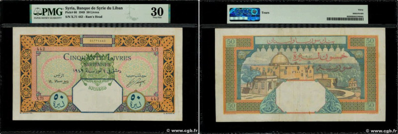 Country : SYRIA 
Face Value : 50 Livres Syriennes  
Date : 1949 
Period/Province...