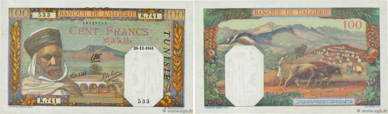 Country : TUNISIA 
Face Value : 100 Francs  
Date : 26 décembre 1941 
Period/Pro...