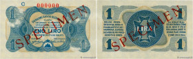Country : YUGOSLAVIA 
Face Value : 1 Lira Spécimen 
Date : 12 mars 1944 
Period/Province/Bank : Banque de Slovenie 
Catalogue reference : P..113 
Alph...