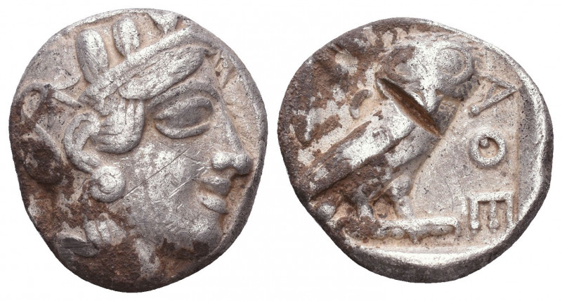 ATTICA. Athens. Circa 454-404 BC.AR Tetradrachm

Obverse : Helmeted head of At...