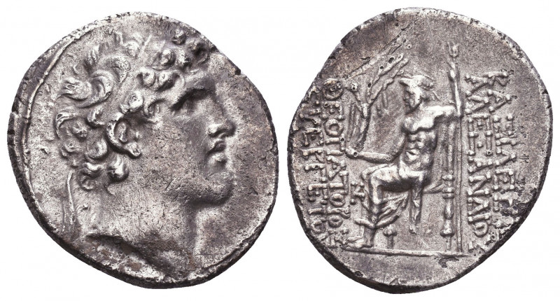 SELEUKID KINGS of SYRIA. Ale.ander I Balas. 150-145 BC. AR Tetradrachm . Antioch...