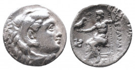 Kings of Macedon. Ale.ander III 'the Great' (336-323 BC). Ar Drachm.

Weight: 4.5 gr
Diameter: 15 mm