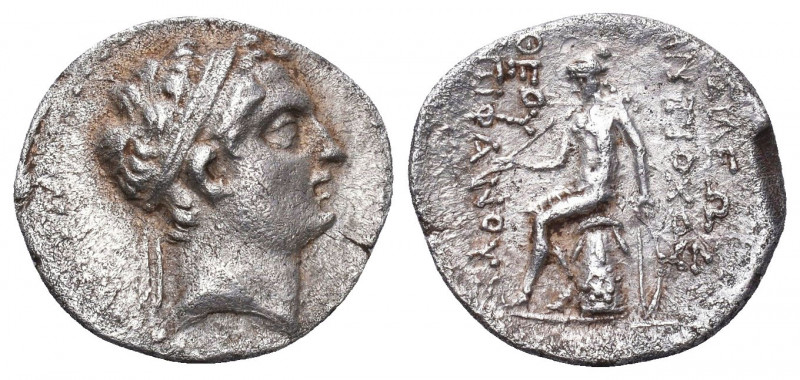 Seleukid Empire, Antiochos IV Theos Epiphanes AR Drachm.

Weight:3.97 gr
Diam...
