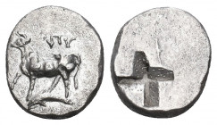 THRACE, Byzantion. Circa 387/6-340 BC. AR Half Siglos.

Weight: 2,48 gr
Diameter: 13 mm
