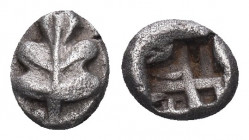 Greek AR Silver Obol Rhodos, Kamiros, c. 500-480 BC.
Weight: 0,78 gr
Diameter: 7 mm