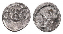 Greek AR Silver Obol, Ca. 350-300 BC..

Weight: 0,82 gr
Diameter: 10 mm