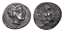Greek AR Silver Obol, Ca. 350-300 BC..

Weight: 0,66 gr
Diameter:9 mm