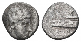 Greek AR Silver Coin, Ca. 350-300 BC..

Weight:2,40 gr
Diameter: 12 mm