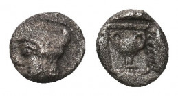Greek AR Silver Obol, Ca. 350-300 BC..

Weight: 0,70 gr
Diameter: 6 mm