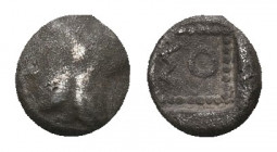 Greek AR Silver Obol, Ca. 350-300 BC..

Weight: 0,90 gr
Diameter: 6 mm