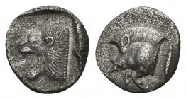 Greek AR Silver Obol, Ca. 350-300 BC..

Weight: 0,68 gr
Diameter:11 mm