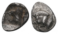 Greek AR Silver Obol, Ca. 350-300 BC..

Weight: 0,68 gr
Diameter:10 mm