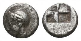 Greek AR Silver Obol, Ca. 350-300 BC..

Weight: 1,30gr
Diameter: 9 mm