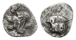 Greek AR Silver Obol, Ca. 350-300 BC..

Weight:0,88 gr
Diameter: 8 mm