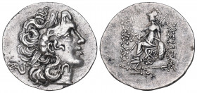 Kings of Thrace. Lysimachos (323-281 BC). AR Tetradrachm, civic issue, Byzantion mint, late 2nd to early 1st Century BC.
Obv. Head of deified Ale.and...