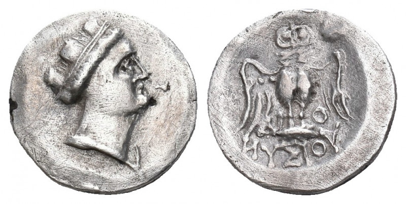 Pontos, Amisos AR Siglos - Drachm. Circa 300-125 BC. .

Weight: 2,5 gr
Diamet...