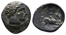 Kings of Macedon . Philippos II. (359-336 BC). AE Double Unit, uncertain mint in Macedonia..

Weight:5,73 gr
Diameter:18 mm