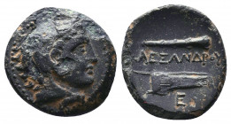 Macedonian Kingdom. Ale.ander III 'the Great'. 336-323 B.C. Æ..

Weight:4,21 gr
Diameter:18 mm