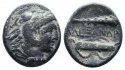 Macedonian Kingdom. Ale.ander III 'the Great'. 336-323 B.C. Æ..

Weight:5,90 gr
Diameter:17 mm