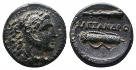 Macedonian Kingdom. Ale.ander III 'the Great'. 336-323 B.C. Æ..

Weight: 6,88 gr
Diameter:18 mm