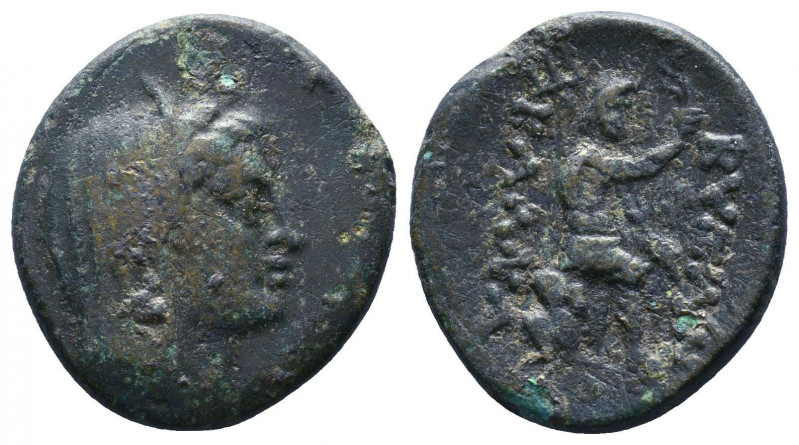 THRACE. Perinthos. Ae (3rd century BC).
Obv: Helmeted head of Athena right.
Re...