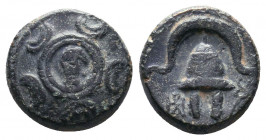 Macedonian Kingdom. Ale.ander III 'the Great'. 336-323 B.C. Æ..

Weight: 4,76 gr
Diameter:15 mm