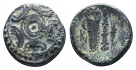 Macedonian Kingdom. Ale.ander III 'the Great'. 336-323 B.C. Æ..

Weight: 3,66 gr
Diameter:14 mm