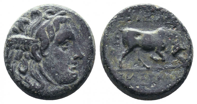 Seleukid Empire, Seleukos I Nikator Æ 21mm. Antioch on the Orontes, late 280s BC...