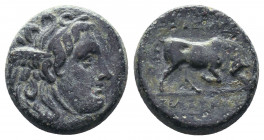 Seleukid Empire, Seleukos I Nikator Æ 21mm. Antioch on the Orontes, late 280s BC.SNG Spaer 28; HGC 9..

Weight: 6,82 gr
Diameter:18 mm