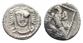 Cilicia, Tarsos, Obol AR, 400-350 BC. SNG Levante 229, SNG von Aulock 5424..

Weight: 0,66 gr
Diameter: 11 mm