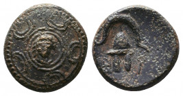 KINGS of MACEDON. Ale.ander III ‘the Great’. 336-323 BC. Æ..

Weight: 4,38 gr
Diameter: 16 mm