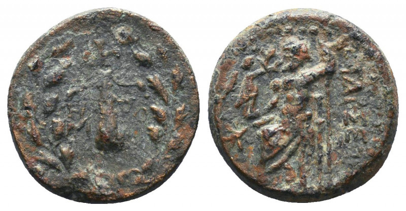 Cilicia. Tarsos after 164 BC. Bronze Æ..

Weight: 5,66 gr
Diameter: 18 mm