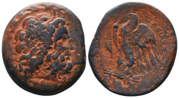Ptolemaic Kingdom. Ptolemy VI Philometor & VIII Euergetes joint reign. 170-164 B.C. AE..

Weight: 41,06 gr
Diameter: 35 mm