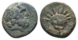 Islands off Caria, Rhodos. Rhodes. Ca. 188-84 B.C. AE..

Weight: 2,83 gr
Diameter: 14 mm