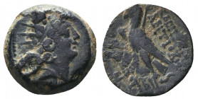 SELEUKID KINGS of SYRIA. Antiochos IV Epiphanes. 175-164 BC. Æ. Antioch(?) mint..

Weight: 6,26 gr
Diameter: 19 mm