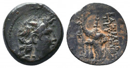 SELEUKID KINGS of SYRIA. Tryphon. Circa 142-138 BC. Æ. Antioch on the Orontes mint..

Weight: 5,02 gr
Diameter: 18 mm