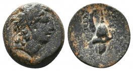 SELEUKID KINGS of SYRIA. Tryphon. Circa 142-138 BC. Æ. Antioch on the Orontes mint..

Weight: 4,24 gr
Diameter: 17 mm