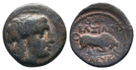 SELEUKID EMPIRE. Seleukos I (312-281 BC). Ae..

Weight: 6,31 gr
Diameter: 18 mm