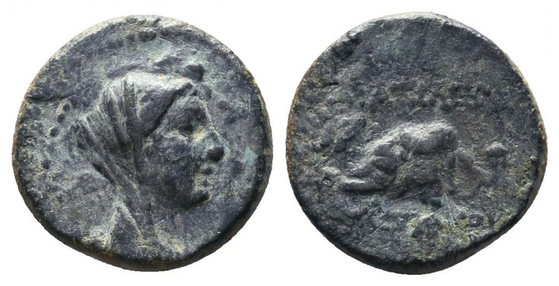 Seleukid Kingdom. Antiochos IV Epiphanes. 175-164 B.C. Æ..

Weight: 3,70 gr
D...