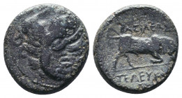 Seleukid Kingdom. Seleukos I Nikator. 312-281 B.C. AE..

Weight: 6,15 gr
Diameter: 18 mm