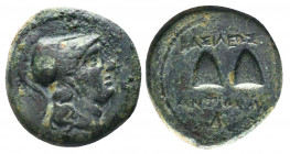 Seleukid Empire, Antiochos I Soter Æ. Tarsos, 281-261 BC..

Weight: 6,60 gr
Diameter: 19 mm