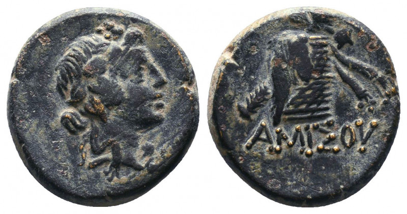 PONTOS. Amisos. Ae (85-65 BC). Mithridatic War issue.
Obv: Head of Dionysos rig...