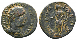 BITHYNIA. Nicaea. Valerian I, 253-260. Tetrassarion. c. 256. Γ ΠOYΒ ΛIK OYAΛEPIANOC ΑΥ Radiate, draped and cuirassed bust of Valerian I to right. Rev....