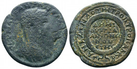 CILICIA. Anazarbus. Elagabalus, 218-222. He.assarion, CY 240 = 221/2. AY K M AYP ANTΩNЄINOC CЄB Bust of Elagabalus to right, wearing crown and garment...